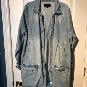 Pacsun Long Light Denim Jacket Size LG